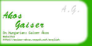 akos gaiser business card